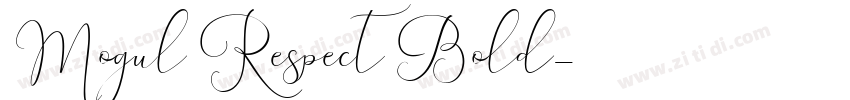 Mogul Respect Bold字体转换